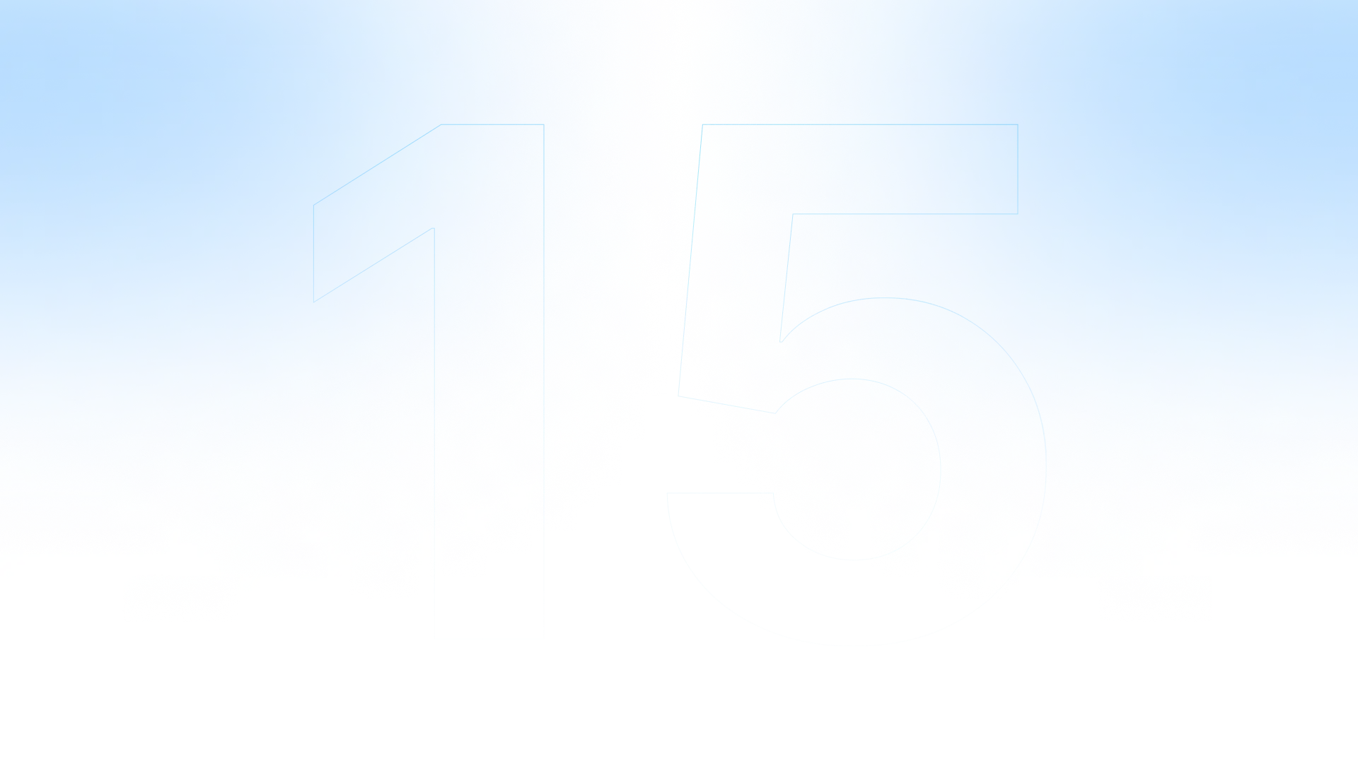 Background em Degradê com o Número 15.